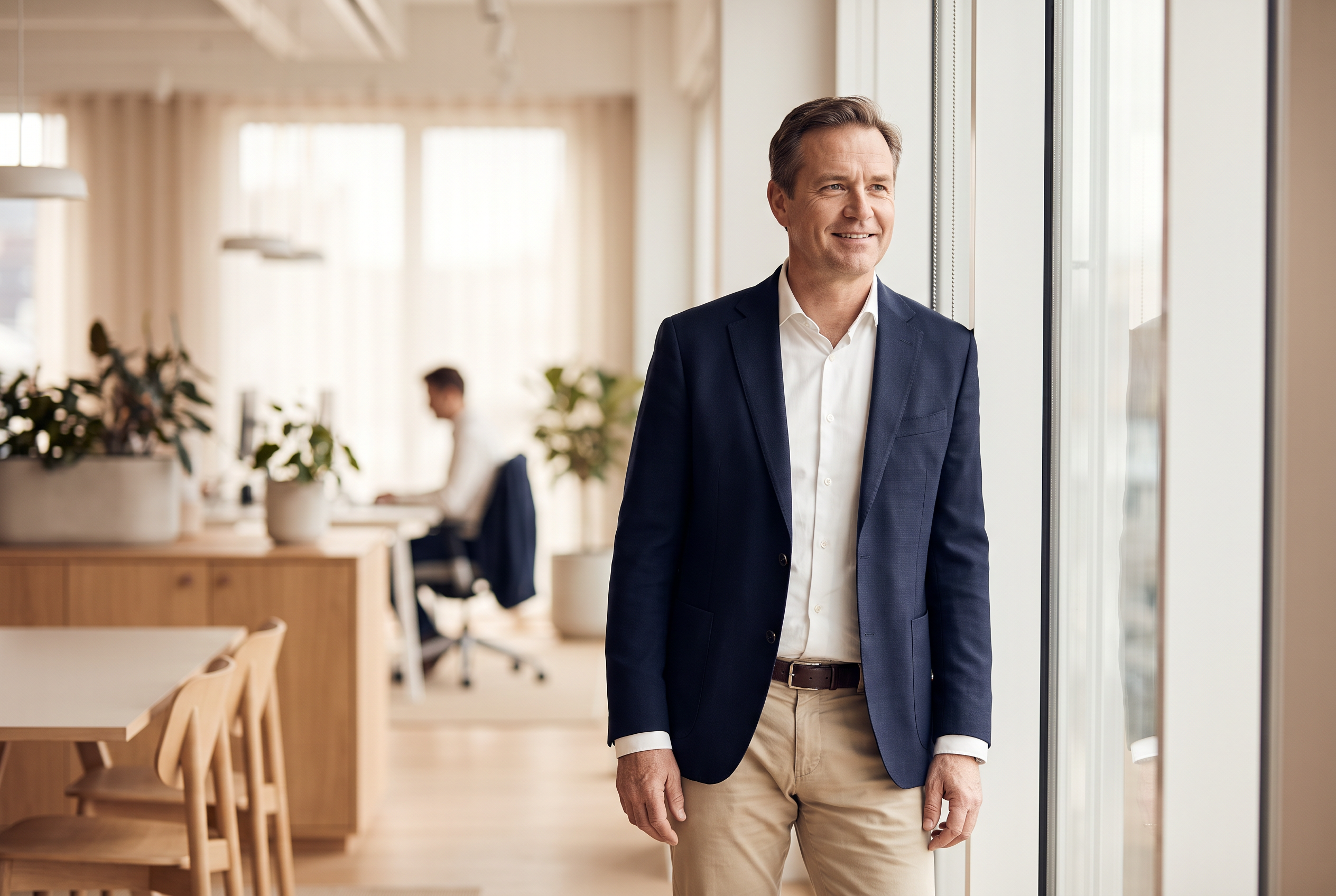 Zelfverzekerde directeur op kantoor